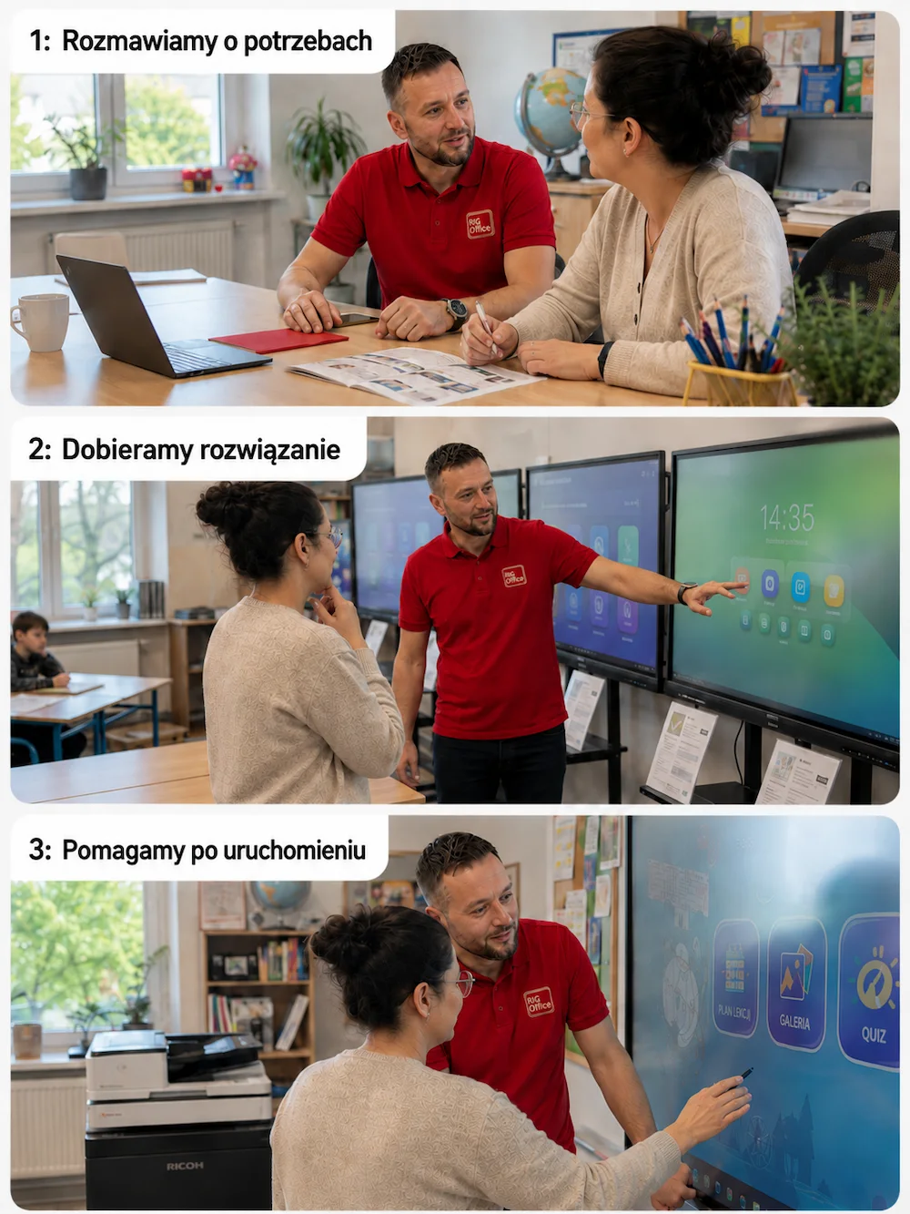 Trzy etapy pracy RIG Office z placówką edukacyjną